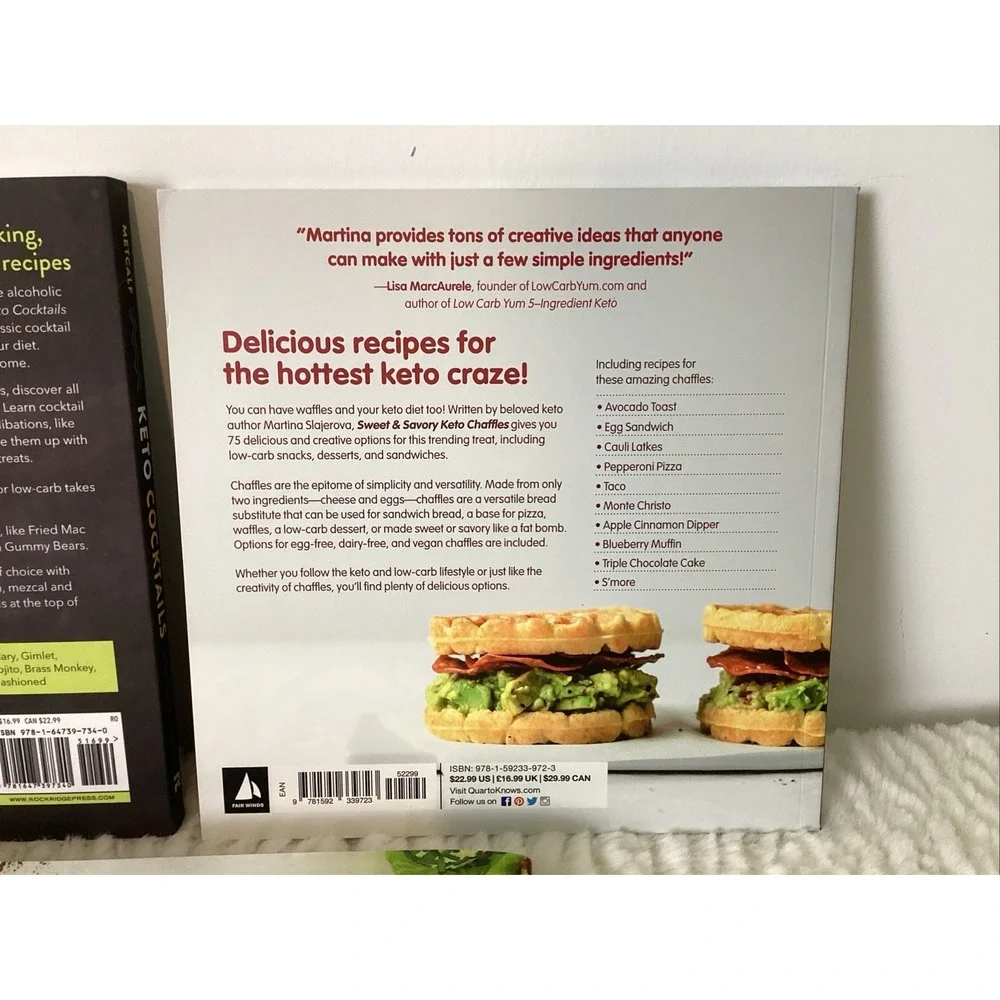 Paleo Hacks Keto Cookbooks Cocktails Fat Bombs Chaffles Lot of 3 Recipes Photos